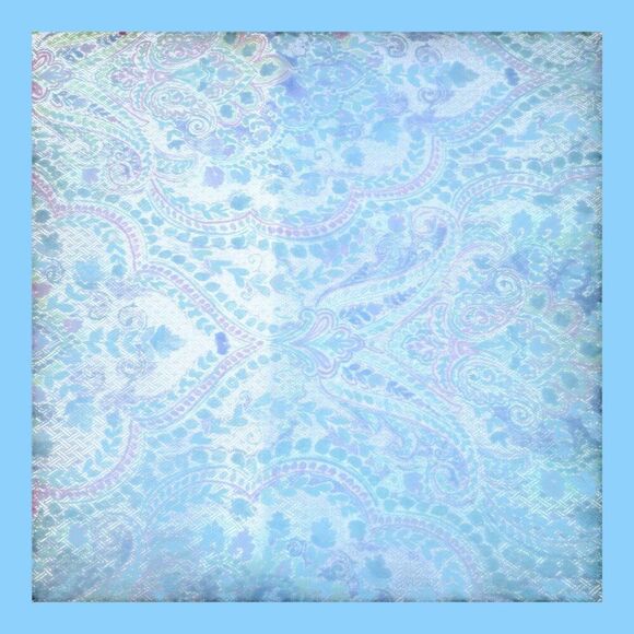 J. Queen New York Paisley Napkins Indoor Outdoor Picnic Set Of 8 18"  Polyester - Picture 7 of 9